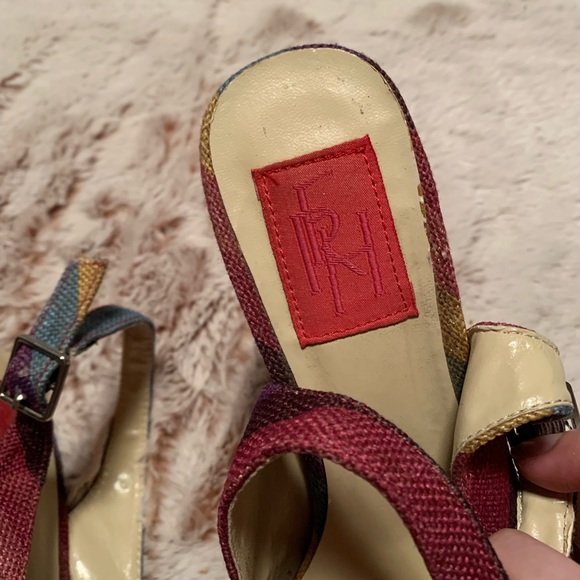 Vintage FRH Retro Rainbow Platform Sandals - Picture 2 of 4